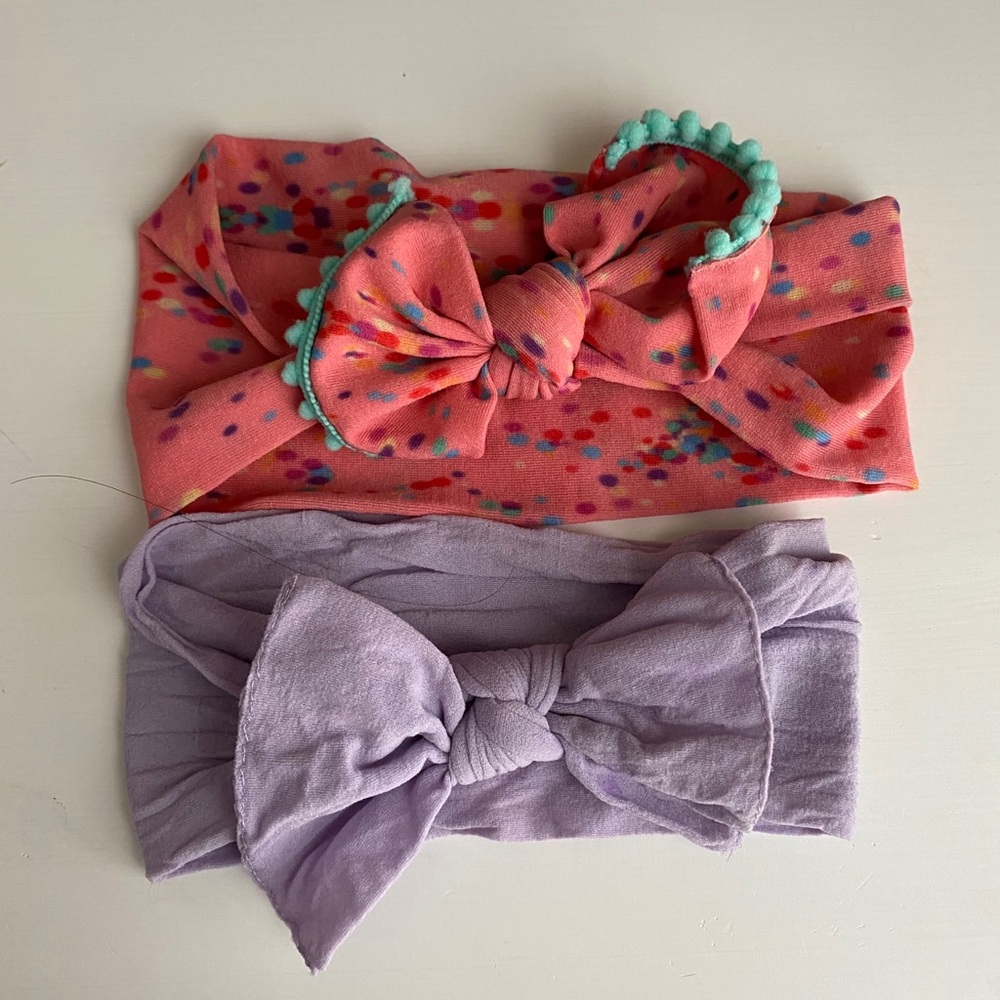 Baby Bling Bows Headbands (set of two)